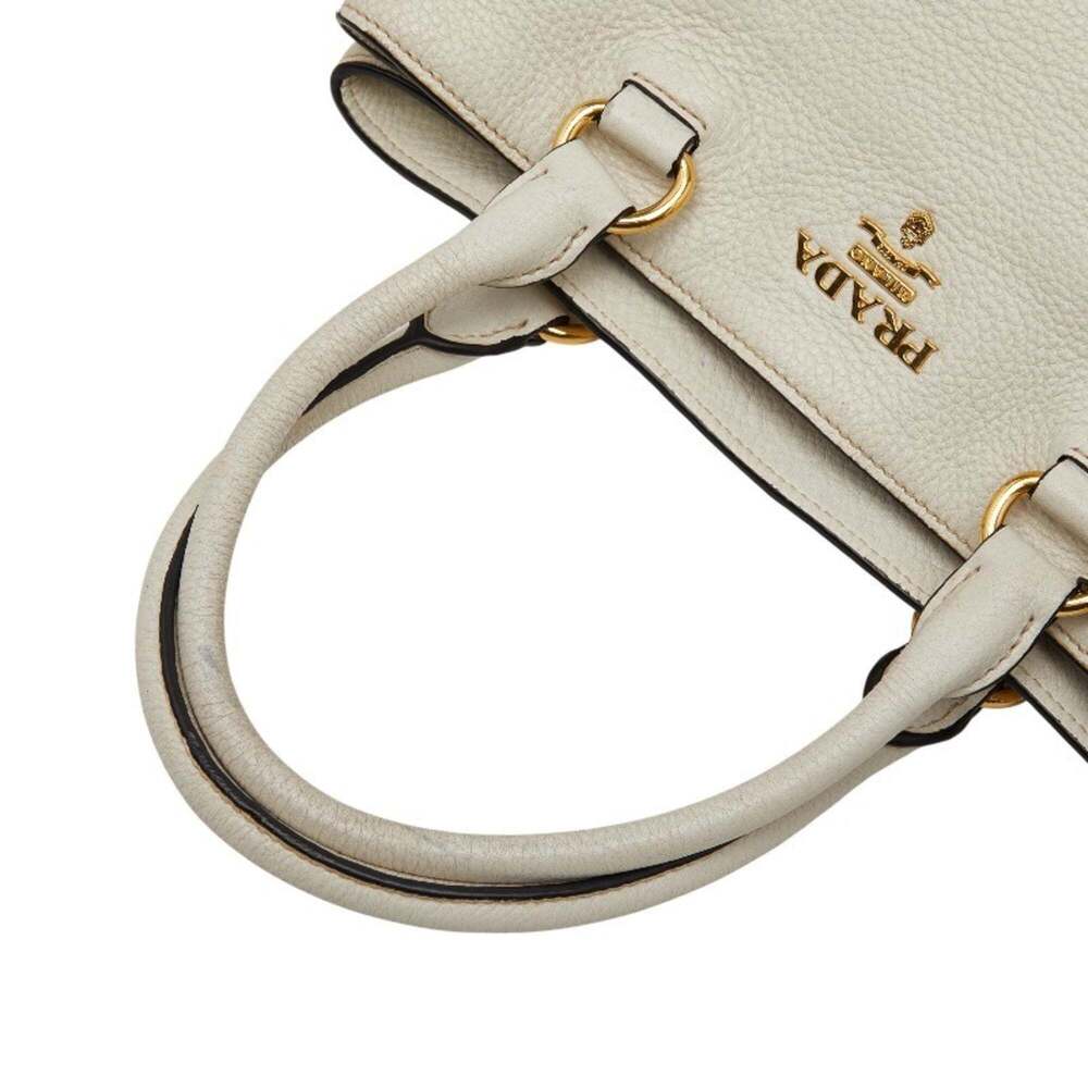 PRADA White Leather Shoulder Bag - Picture 10 of 13